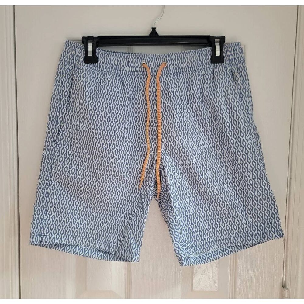 J.Crew Geometric Men Swim Trunks S 8" - Picture 2 of 8